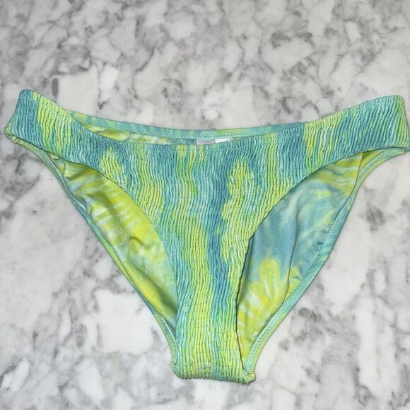 Peixoto Vibrant Green/Blue Tie-Dye Bikini Set with NWT Sarong - Picture 3 of 10